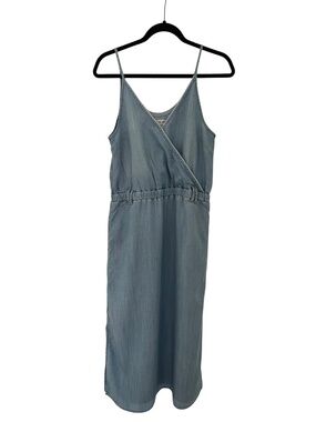 Cloth & Stone Coastal Cowgirl Chambray Wrap Midi Dress (S)